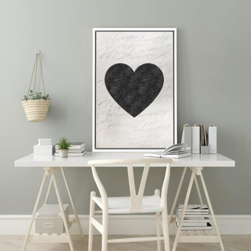 Minimalist Heart Canvas Wall Art A Touch of Love for Your Modern Nursery - Image 3