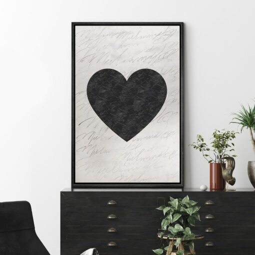Minimalist Heart Canvas Wall Art A Touch of Love for Your Modern Nursery - Image 2