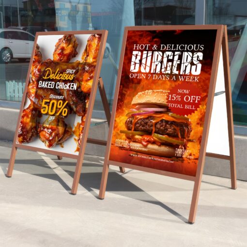 Premium A-Frame Sign Stands Double-Sided Pavement Displays for Enhanced Visibility - Image 2
