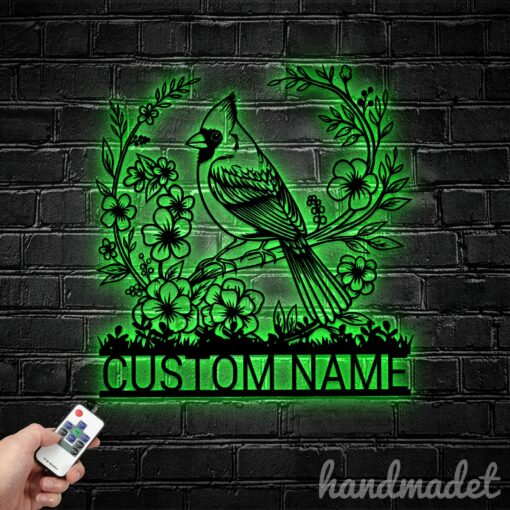 Personalized Cardinal Bird Metal Wall Sign Illuminate Your Home with Avian Elegance - Image 4