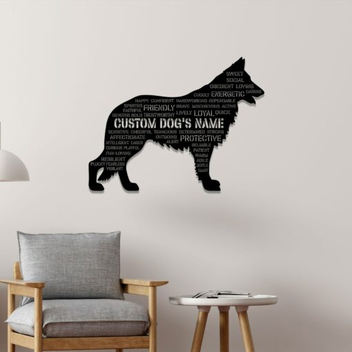 Custom German Shepherd Dog Traits Metal Wall Art with LED Light Illuminate Your Dog's Personality - Image 3