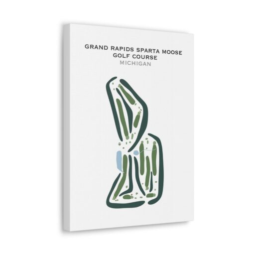 Grand Rapids Sparta Moose Golf Course, MI | Golf Course Map Art Print A Unique Golfer Gift and Home Decor - Image 2
