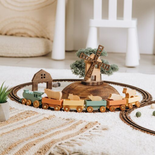 Personalized Farmer Train with Name Custom Train for Baby Boy, Sensory and Fidget Toy for Toddlers, Unique 1st Birthday Gift, Kids Room Decor - Image 5