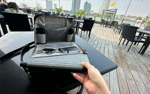 Sophisticated Vegan Leather MacBook Bag Timeless Work Bag for Women, Perfect for Back to School - Image 5