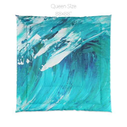 Coastal Boho Comforter Ocean Wave Art for a Serene Bedroom or Beach Home - Image 5
