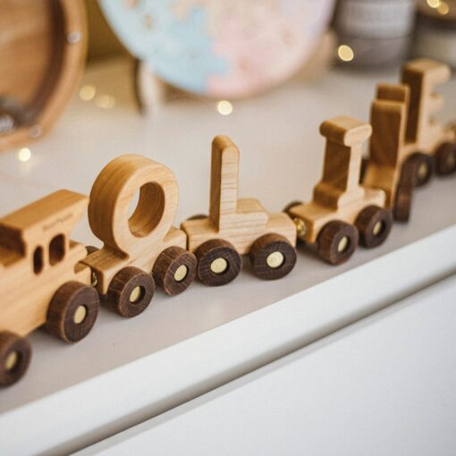 Personalized Wooden Train for Kids Educational Toy with Magnetic Letters and Handmade Craftsmanship - Image 6