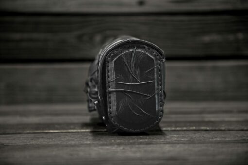Skull-Emblazoned Leather Motorcycle Accessory Collection Fork Bag, Tool Bag, Front Bag, and Bar Bag - Image 5