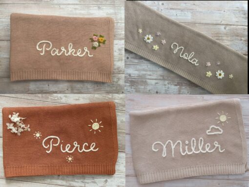 Personalized Baby Blanket Embroidered Name, Perfect Newborn Gift - Image 6