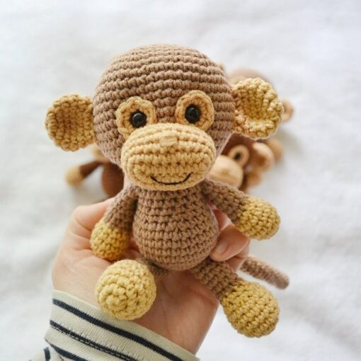 Adorable Handmade Monkey Stuffed Toy Personalized Gifts for Kids, Baby Showers, and Christmas - Image 5
