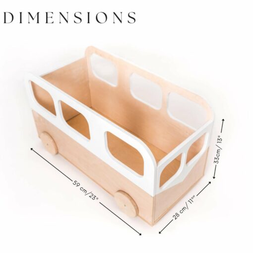 Whimsical Wooden Toy Bus The Ultimate Storage Solution for Little Explorers - Image 5