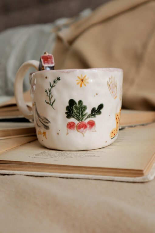 Handmade Ceramic Mug with Village Scene A Touch of Rustic Charm for Your Morning Brew - Image 4