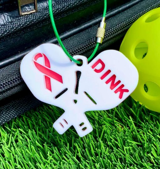 Pickleball 4-Pack Bag Tags Support Breast Cancer Awareness with Style - Image 2