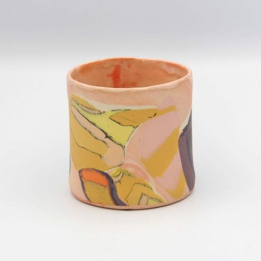 Mesmerizing Marbled Nerikomi Mug A Kaleidoscope of Colors in Ceramic - Image 4