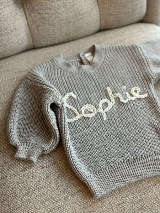Personalized Baby Sweater Embroidered Sweatshirt, Custom Newborn Gift - Image 2