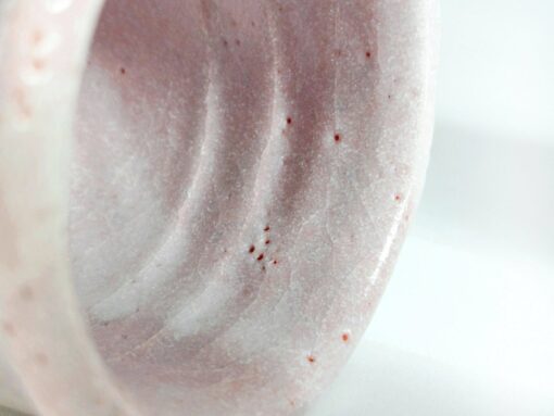 Exquisite 8.1oz Shino Ware Yunomi A Handcrafted Japanese Tea Cup in Light Pink - Image 6
