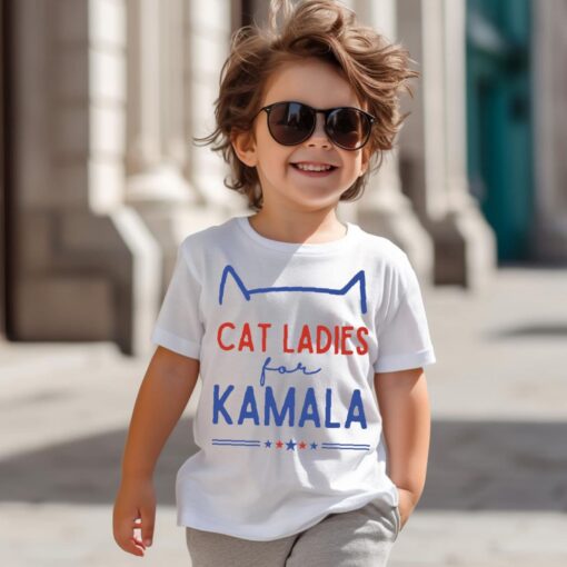 Empower the Future Cat Ladies for Kamala Harris 2024 Youth T-Shirt - Image 6