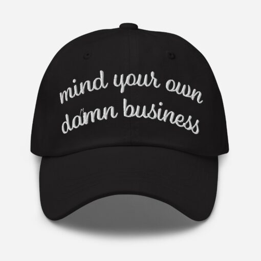 Mind Your Own Damn Business Embroidered Hat Feminist Gift, Political Baseball Cap, Meme Hat, Vote Kamala Harris Hat, Election Hat - Image 6
