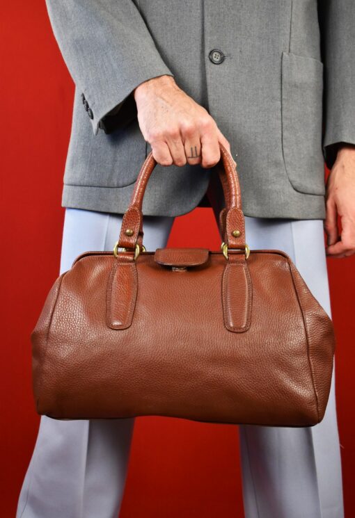 Vintage Italian Leather Doctor Bag Timeless Elegance from Tuscany - Image 3