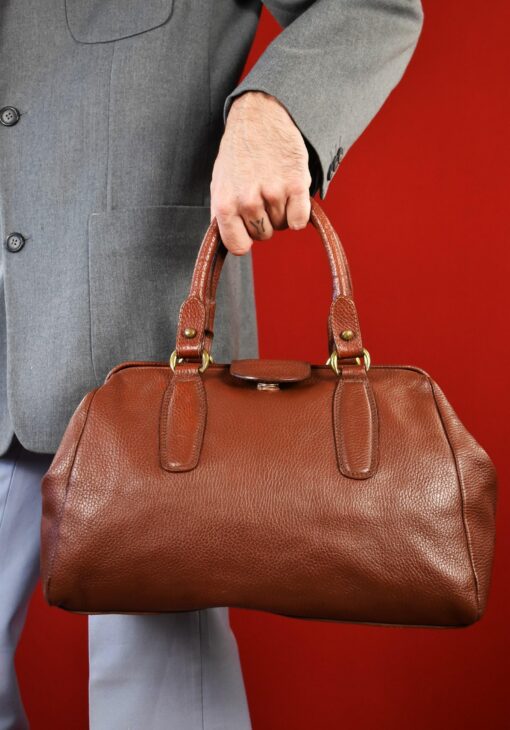 Vintage Italian Leather Doctor Bag Timeless Elegance from Tuscany - Image 2