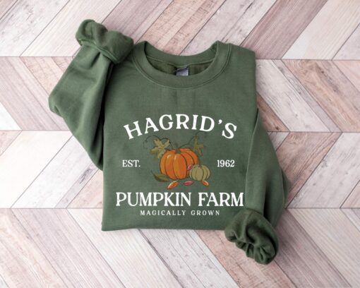 Celebrate Fall, Halloween, and Thanksgiving 2024 in Style with Hagrid's Pumpkin Patch Sweatshirt - Image 3