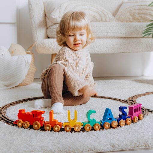 Personalized Wooden Train Toy for Toddlers A Unique Gift for Birthdays, Christmas, and Baby Showers - Image 6
