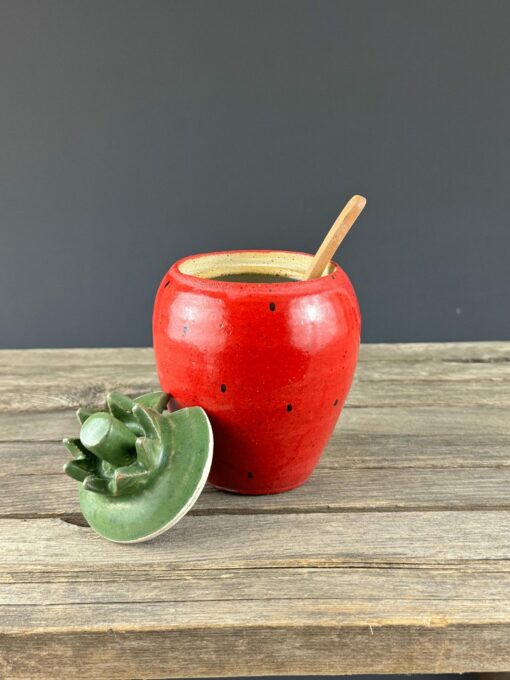 Turquoise Ceramic Honey Jar Sweeten Your Moments with Nature's Nectar - Image 2