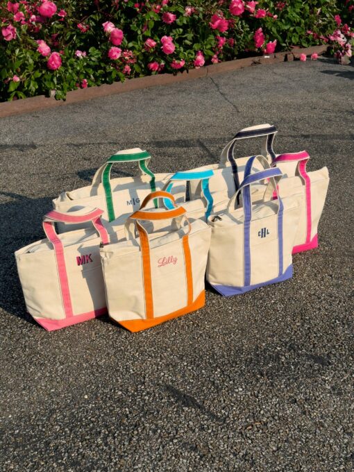 Embroidered Canvas Tote Personalized Monogrammed Beach Bag, Unique Gift for Her - Image 2