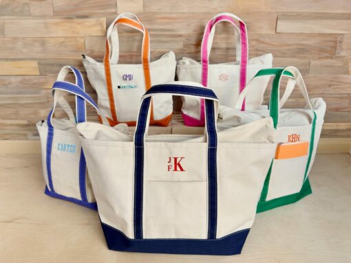 Embroidered Canvas Tote Personalized Monogrammed Beach Bag, Unique Gift for Her - Image 4