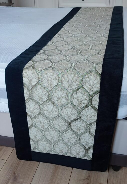 Exquisite Handmade Bed Runner Adorn Your Bedroom with Modern Beige Elegance - Image 3