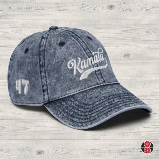 KAMALA 47 The Ultimate Denim Baseball Cap with Embroidered Style - Image 4
