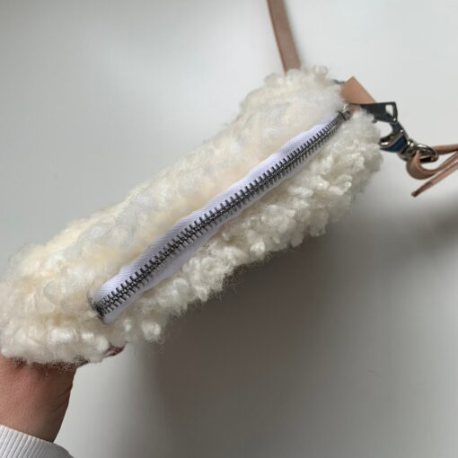 Handmade Ying Yang Sheepskin Bag A Unique and Sustainable Accessory - Image 4