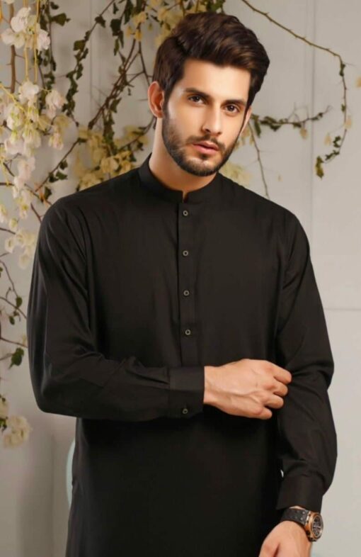 Exquisite Men's Kurta Shalwar Suit Handmade Elegance for Special Occasions - Image 3