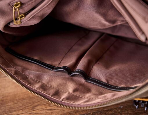 Monogrammed Waxed Canvas Messenger Bag The Perfect Gift for the Modern Man - Image 6