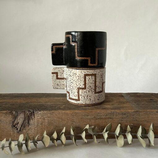Abstract Lines Geometric Espresso Cups A Ceramic Masterpiece for Coffee Aficionados - Image 6