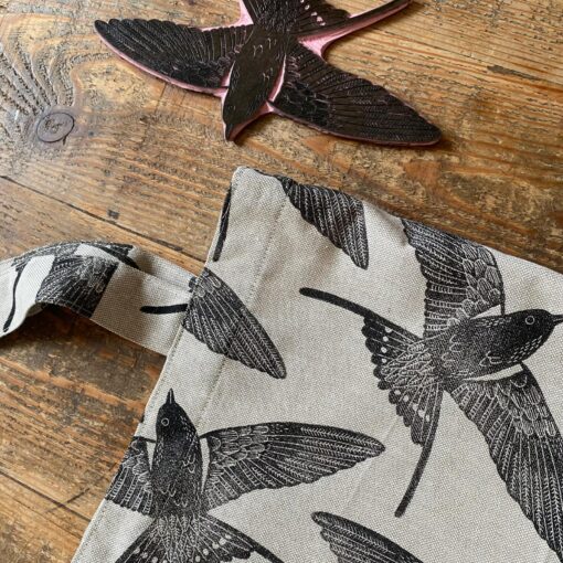 Birds of a Feather Handprinted Tote Bag for Nature Lovers - Image 2