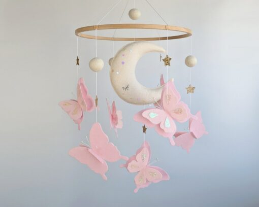Enchanted Butterfly Haven A Serene Mobile for Baby's Dreams - Image 5
