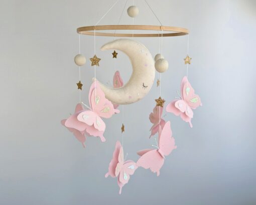 Enchanted Butterfly Haven A Serene Mobile for Baby's Dreams - Image 3
