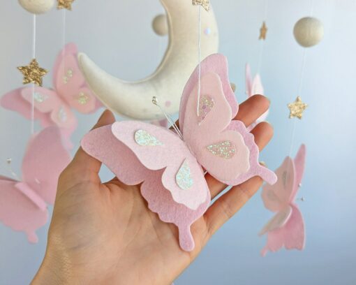 Enchanted Butterfly Haven A Serene Mobile for Baby's Dreams - Image 2