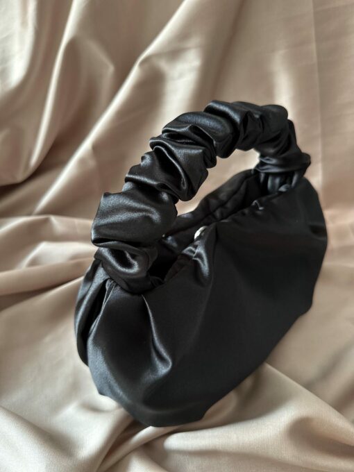 Satin Scrunchies Evening Bag 25 Colors, 2 Sizes | Perfect for Weddings, Bridesmaids, and Special Occasions - Image 3