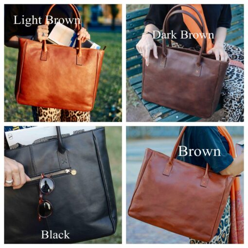 Exquisite Italian Leather Handbag Handmade Elegance for the Modern Woman - Image 5