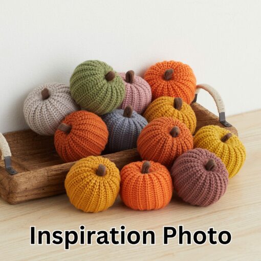 Autumnal Knit Pumpkin Trio Cozy Warmth for Fall Decor - Image 4