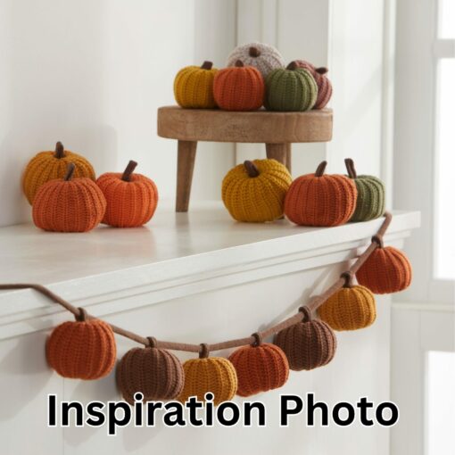 Cozy Autumn Vibes Set of 5 Knit Pumpkins for Hygge Decor and Fall Festivities - Image 6