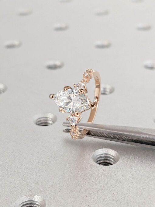 Exquisite Marquise Lab-Grown Diamond Engagement Ring A Promise of Enduring Love - Image 3