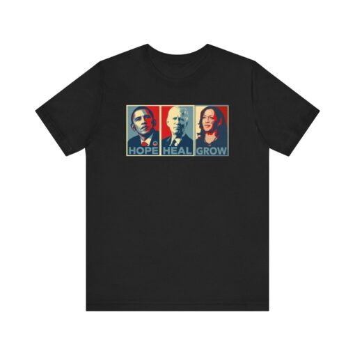 Hope, Heal, Grow Empowering Change with Kamala Harris, Obama, and Biden | 2024 Presidential Election | Vote USA | Plus Size Gift Tee - Image 6