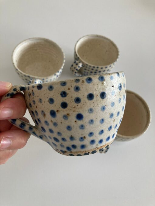 Hygge Blue Polka Dot Mug A Danish Delight for Your Morning Ritual - Image 4