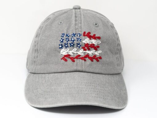 Patriotic Pride Hand-Embroidered USA Flag Baseball Cap for Summer Adventures - Image 5