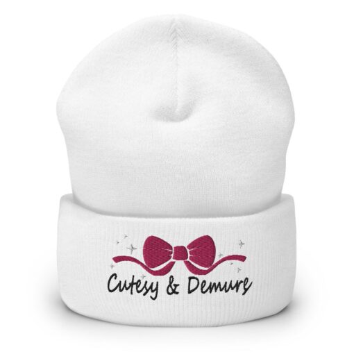 Embroidered Knit Beanie Minimalist, Classy, and Mindful - Image 4