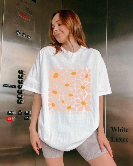 Boho Christian T-Shirt Embrace God's Daily Renewal with "His Mercies Are New Every Morning - Image 3