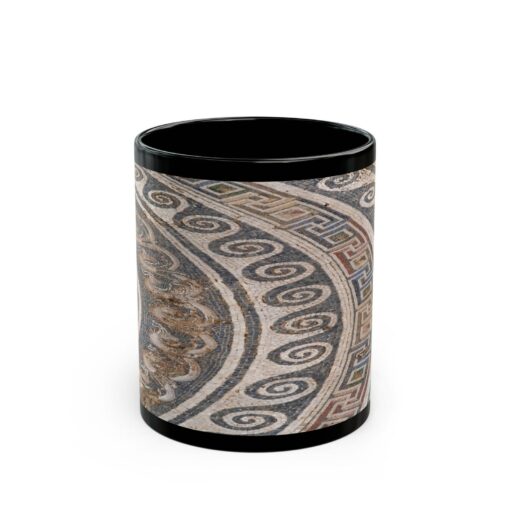 Unveil the Timeless Elegance Roman Mosaic Black Mug, A Masterpiece for Your Morning Ritual - Image 5
