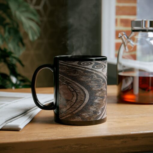 Unveil the Timeless Elegance Roman Mosaic Black Mug, A Masterpiece for Your Morning Ritual - Image 3